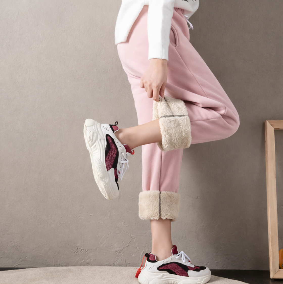 Winterthermolegging voor dames met fleece - warme, dikke legging in grote maten