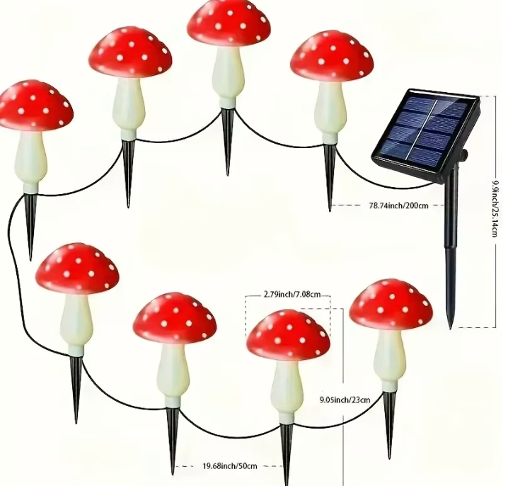 Solar LED Pilz Lichter – Wasserdichte Gartenbeleuchtung für Außenbereich