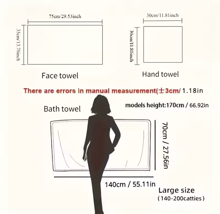 8-piece towel set made of microfiber & cotton - absorbent bath towels, hand towels & face towels