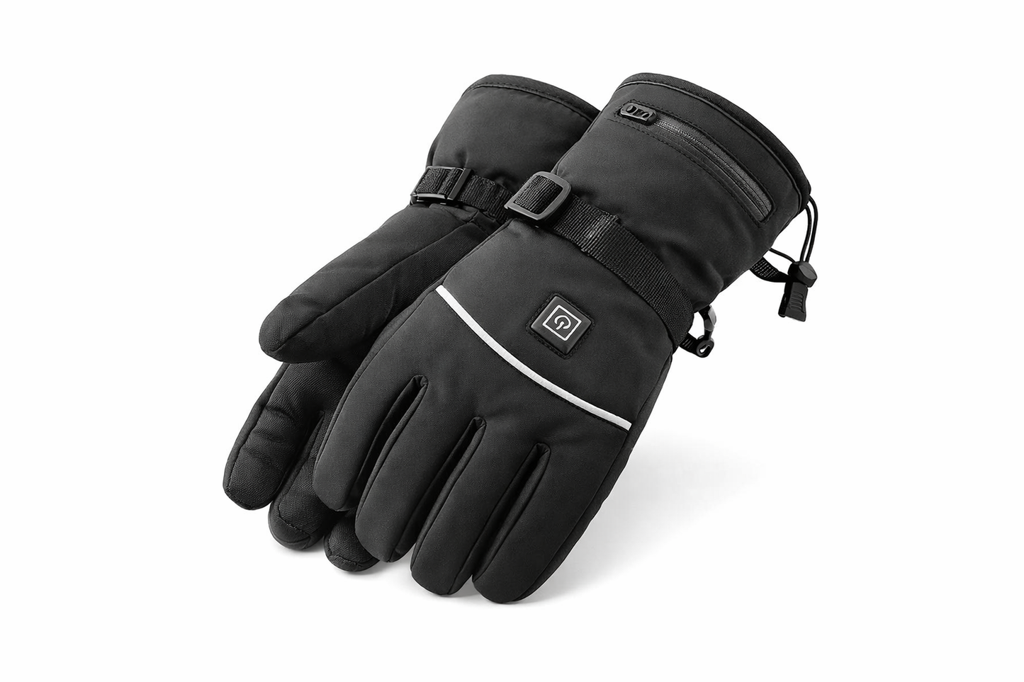 Uppvärmda vinterhandskar, vattentäta med pekskärm - uppladdningsbara termohandskar av nylon & PU för män och kvinnor