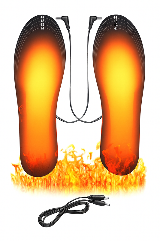 USB Beheizte Einlegesohlen – Waschbare Thermo-Schuheinlagen 40–50°C | Unisex, Zuschneidbar, Wiederaufladbar