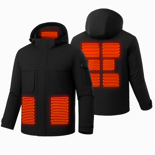 Beheizbare Winterjacke mit 9 Heiz-Zonen – USB Outdoorjacke für Damen & Herren