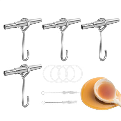 Ahornbaum-Pfahlset | Edelstahl-Anzapfhähne mit Flexiblen Schläuchen | Effizientes Set für Die Sirupherstellung 3