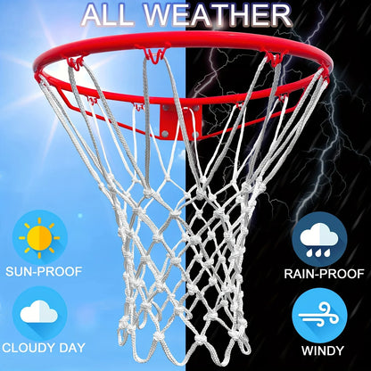 Basketball Ersatznetz | Robuste 12-Schlaufen Konstruktion für Bessere Wurfqualität | Wetterfestes Netz für Außenbereiche 3