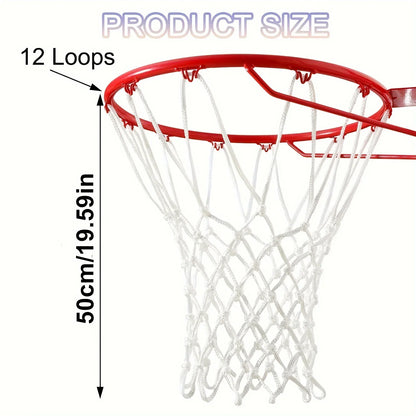 Basketball Ersatznetz | Robuste 12-Schlaufen Konstruktion für Bessere Wurfqualität | Wetterfestes Netz für Außenbereiche 4