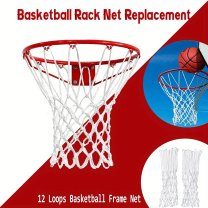 Basketball Ersatznetz | Robuste 12-Schlaufen Konstruktion für Bessere Wurfqualität | Wetterfestes Netz für Außenbereiche 5