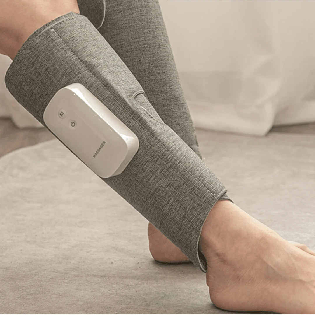 Beinmassagegerät | Kabelloses Luftkompressionsgerät mit 3 Programmen | Individuell anpassbar für Entspannung und Schmerzlinderung 0