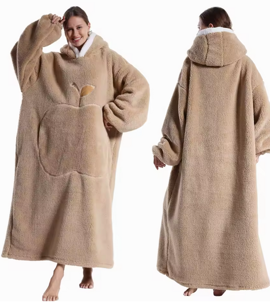 Tragbare Kapuzen-Decke mit Ärmeln – Extra Lang Oversize TV-Decke aus Plüsch für Damen und Herren