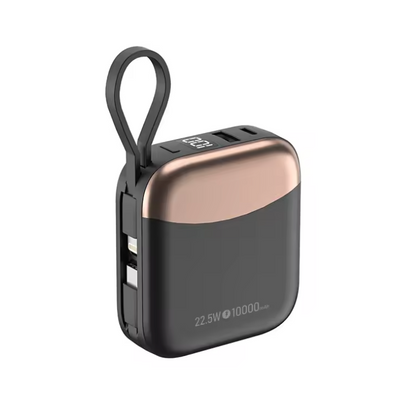 Mini Powerbank 10000 mAh – 66 W Schnellladung – USB-C – zertifizierter externer Akku