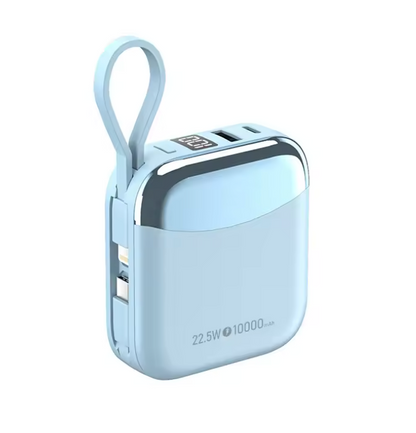 Mini Powerbank 10000 mAh – 66 W Schnellladung – USB-C – zertifizierter externer Akku