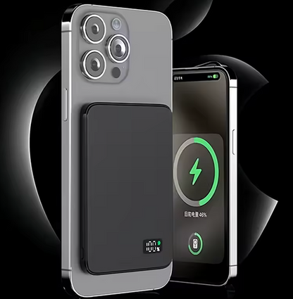 Ultradünne MagSafe Powerbank 10000 mAh – Magnetische kabellose Schnellladung – Tragbarer Akku