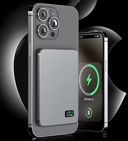 Ultradünne MagSafe Powerbank 10000 mAh – Magnetische kabellose Schnellladung – Tragbarer Akku