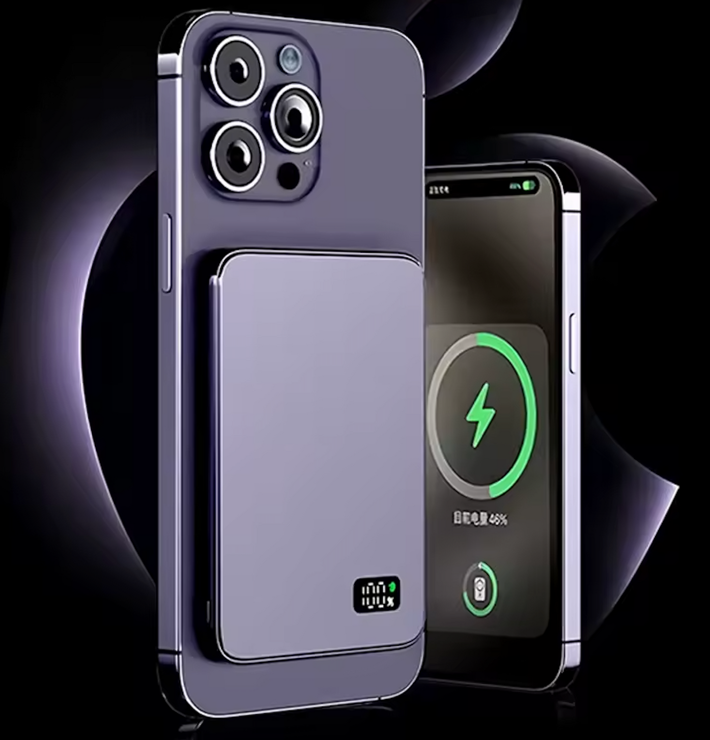 Ultradünne MagSafe Powerbank 10000 mAh – Magnetische kabellose Schnellladung – Tragbarer Akku