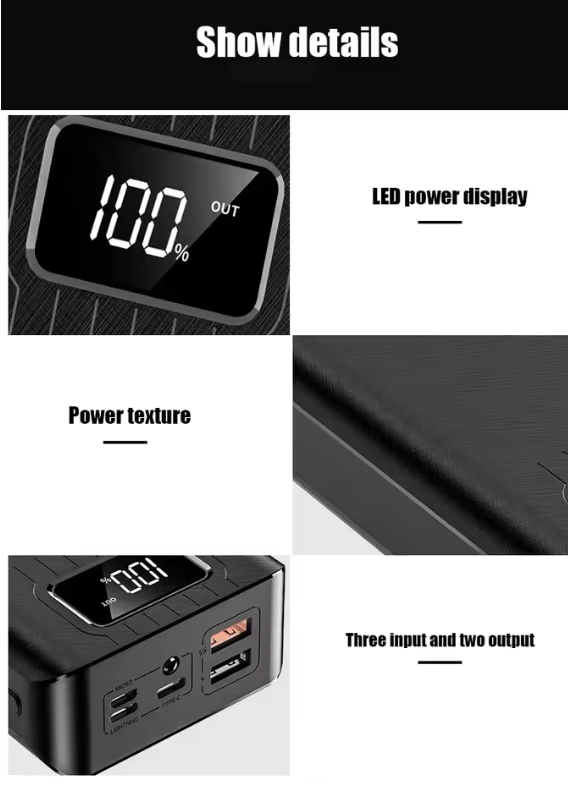 Ultra Power Bank 40.000 mAh – Externe Powerbank mit Dual-USB Ausgang & 3 Eingängen, Tragbares Ladegerät