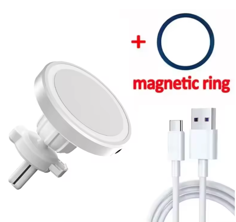 30 W Magnetisches Kabelloses Auto-Ladegerät mit Lüftungsklammer – Wireless Kfz-Handyhalter mit Schnellladefunktion