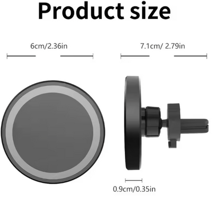 30 W Magnetisches Kabelloses Auto-Ladegerät mit Lüftungsklammer – Wireless Kfz-Handyhalter mit Schnellladefunktion