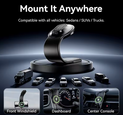 Magnetische Auto-Handyhalterung mit 15 W kabellosem Ladegerät – Flexible Kfz-Halterung für Armaturenbrett & Mittelkonsole