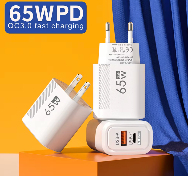 USB-C Schnellladegerät mit Dual-Port – Netzadapter mit Quick Charge 3.0 für iPhone, Samsung, Xiaomi, Huawei & Tablets