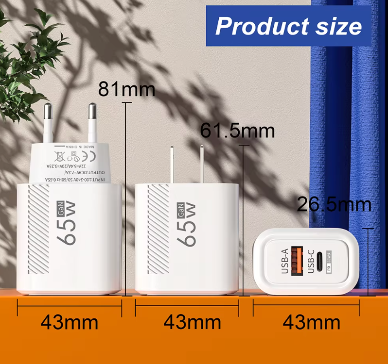 USB-C Schnellladegerät mit Dual-Port – Netzadapter mit Quick Charge 3.0 für iPhone, Samsung, Xiaomi, Huawei & Tablets
