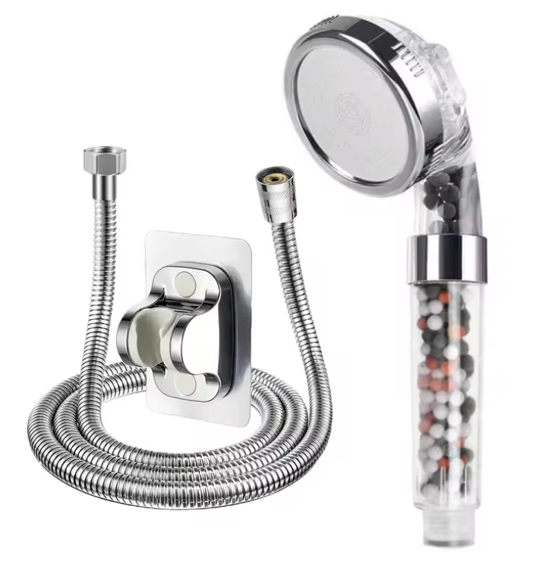 3-Funktionen Hochdruck-SPA-Duschkopf mit Anionenfilter – Wassersparende Handbrause mit Regeneffekt