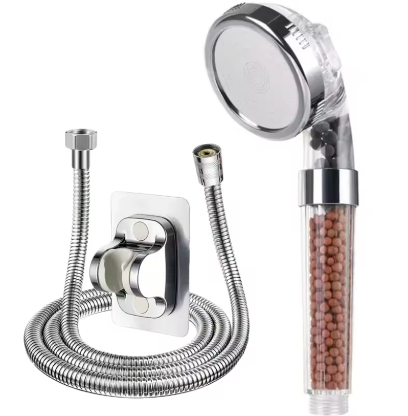 3-Funktionen Hochdruck-SPA-Duschkopf mit Anionenfilter – Wassersparende Handbrause mit Regeneffekt