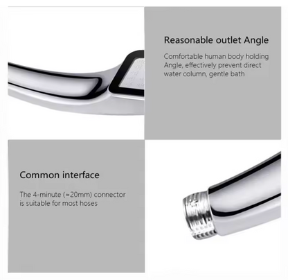 Quadratischer Hochdruck-Duschkopf mit 300 Düsen – Wassersparende Handbrause
