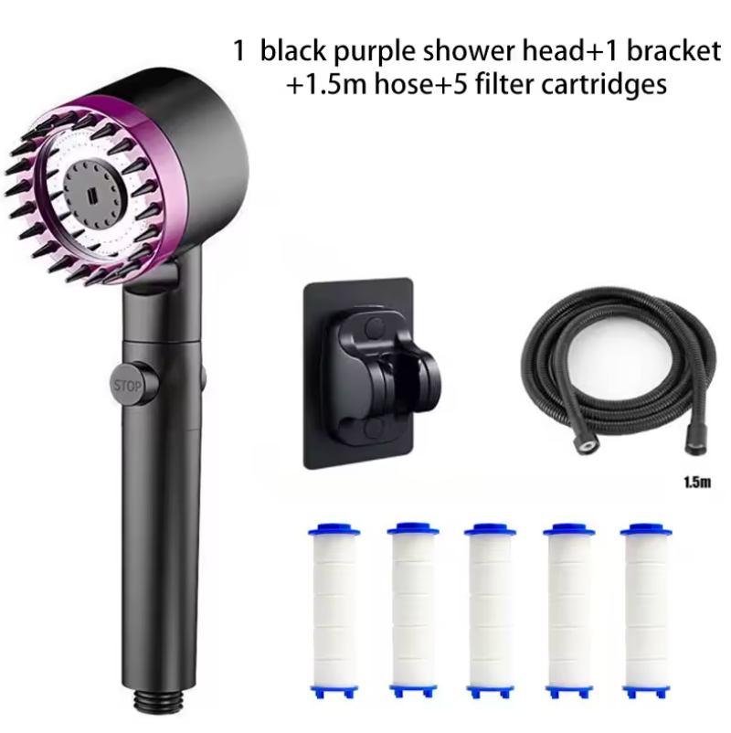 Duschkopf mit Filter und Massagefunktion – 3 Modi Handbrause aus ABS für Badezimmer