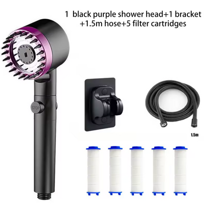 Duschkopf mit Filter und Massagefunktion – 3 Modi Handbrause aus ABS für Badezimmer