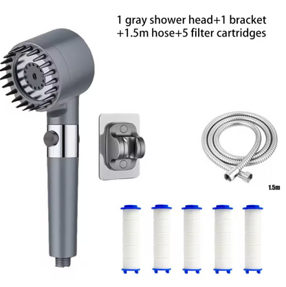 Duschkopf mit Filter und Massagefunktion – 3 Modi Handbrause aus ABS für Badezimmer