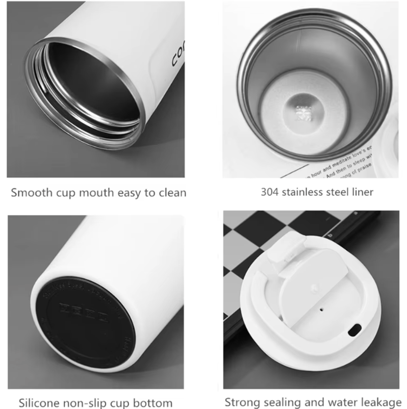 Thermo Café Thermobecher aus Edelstahl – Auslaufsicherer Reisebecher 380 ml / 510 ml