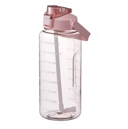2 L Sport Trinkflasche– Grosse Motivations-Wasserflasche für Fitness & Alltag