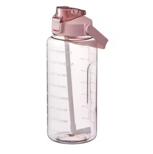 2 L Sport Trinkflasche– Grosse Motivations-Wasserflasche für Fitness & Alltag
