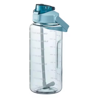 2 L Sport Trinkflasche– Grosse Motivations-Wasserflasche für Fitness & Alltag