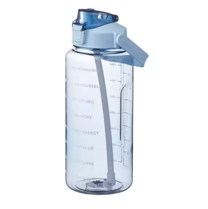 2 L Sport Trinkflasche– Grosse Motivations-Wasserflasche für Fitness & Alltag