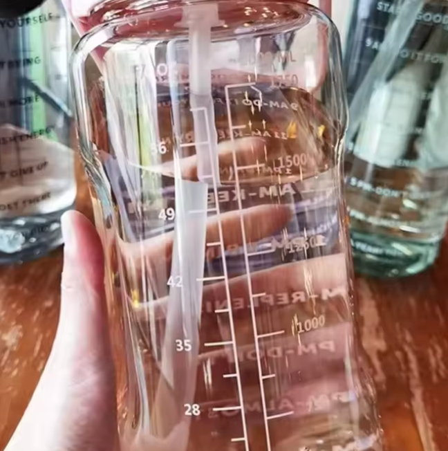 2 L Sport Trinkflasche– Grosse Motivations-Wasserflasche für Fitness & Alltag