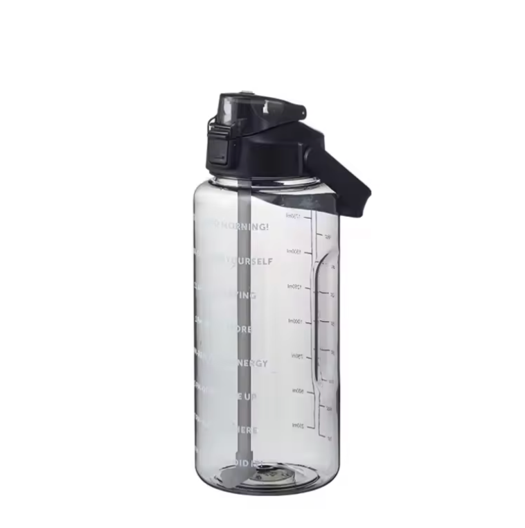 2 L Sport Trinkflasche– Grosse Motivations-Wasserflasche für Fitness & Alltag