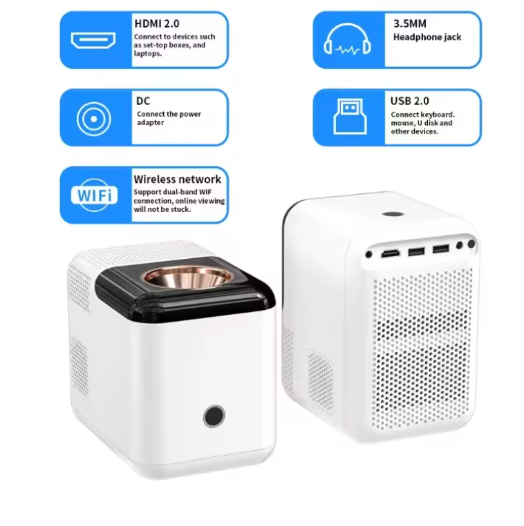 Lumivo Smart Mini LED Projektor – Tragbares Home-Cinema mit WLAN & Bluetooth 8k Untersützung