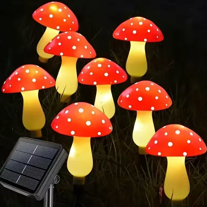Solar LED Pilz Lichter – Wasserdichte Gartenbeleuchtung für Außenbereich