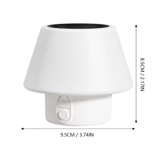 Solar LED Tischlampe für Außenbereich – Tragbare Camping- & Gartenlampe mit USB-C & Solarladung