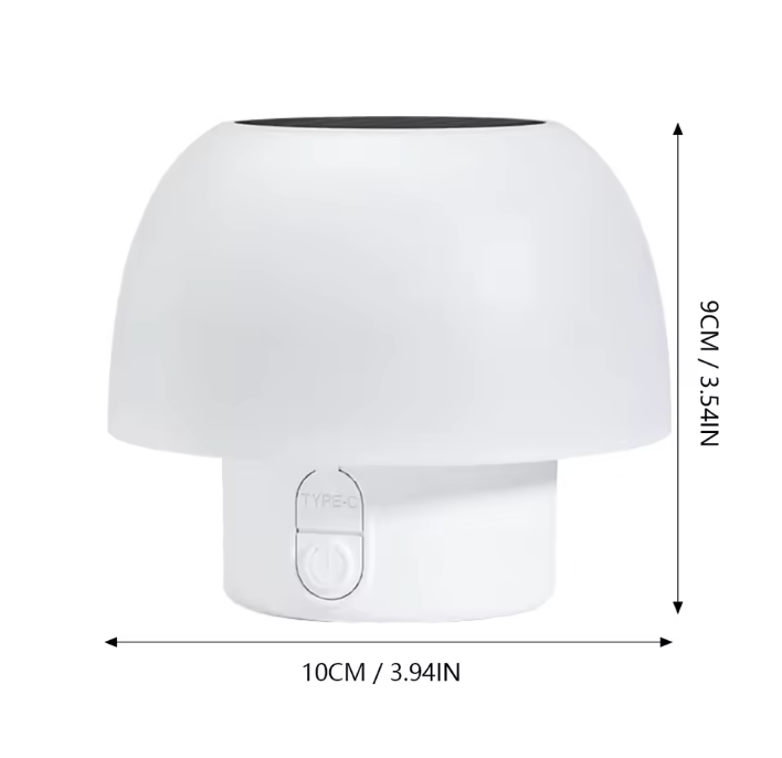 Solar LED Tischlampe für Außenbereich – Tragbare Camping- & Gartenlampe mit USB-C & Solarladung