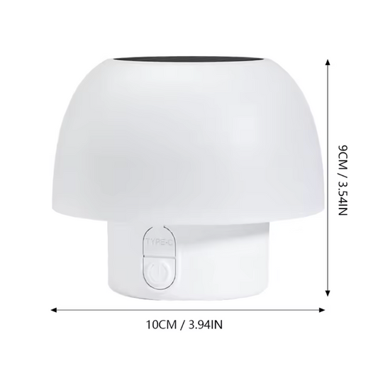 Solar LED Tischlampe für Außenbereich – Tragbare Camping- & Gartenlampe mit USB-C & Solarladung