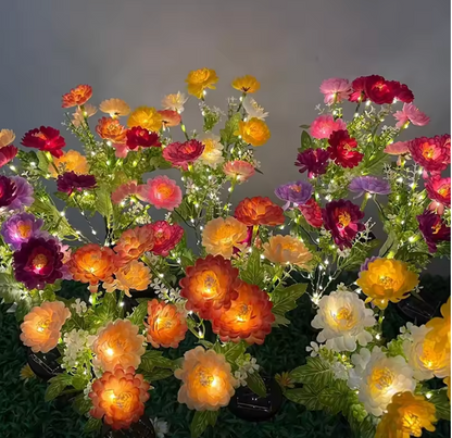 Solar Lotus Blumen Gartenleuchte – Dekorative Solar Rasenlampe für Außenbereich