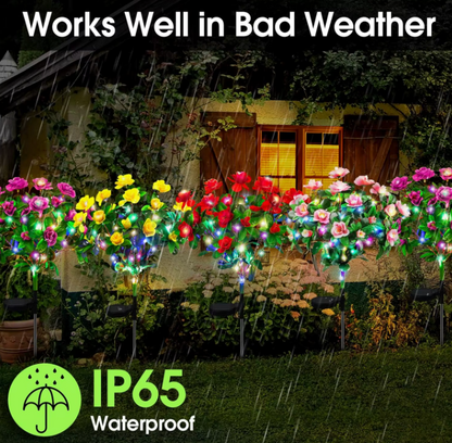 Solar Azaleen Blumen Gartenleuchte – LED Solarlicht wasserdicht für Außenbereich