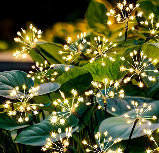Solar Feuerwerkslicht warmweiss – LED Gartenleuchte mit 60 LEDs für Außenbereich