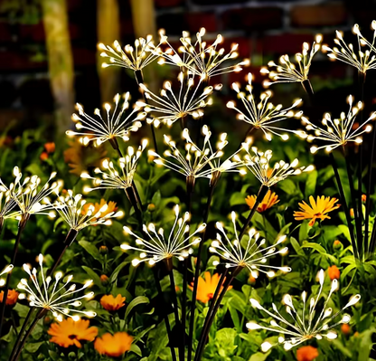 Solar Feuerwerkslicht warmweiss – LED Gartenleuchte mit 60 LEDs für Außenbereich