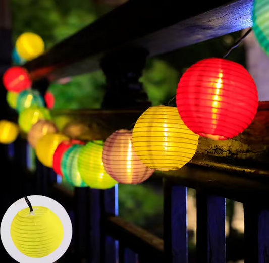 LED Solar Kugel-Laternen Lichterkette – Solarbetriebene Garten Girlande für Außenbereich