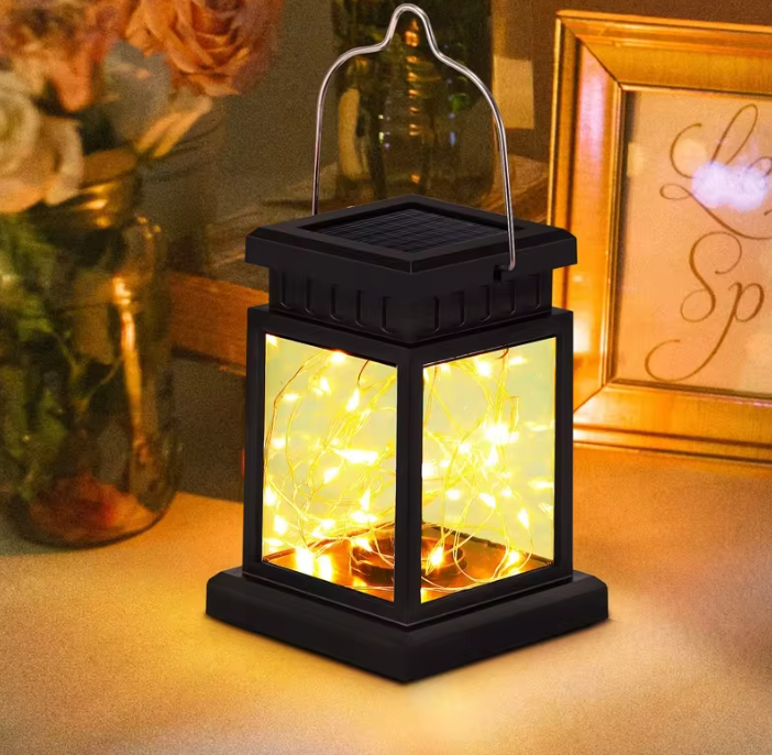 Solar LED Außenlaterne mit Kerzenlicht Effekt – Dekorative Boden- & Hängelaterne für Garten und Terrasse