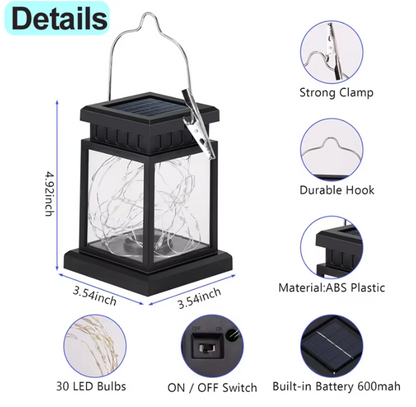 Solar LED Außenlaterne mit Kerzenlicht Effekt – Dekorative Boden- & Hängelaterne für Garten und Terrasse