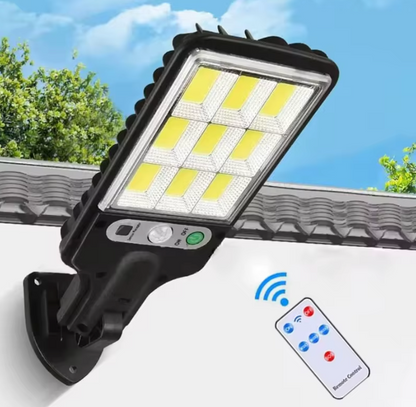 Solar LED Sicherheitswandleuchte mit Bewegungsmelder – 108 COB Außenleuchte IP65