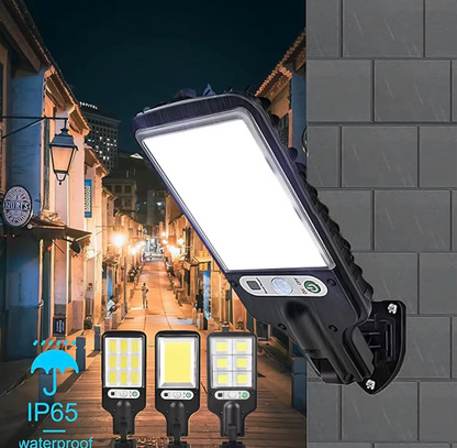 Solar LED Sicherheitswandleuchte mit Bewegungsmelder – 108 COB Außenleuchte IP65